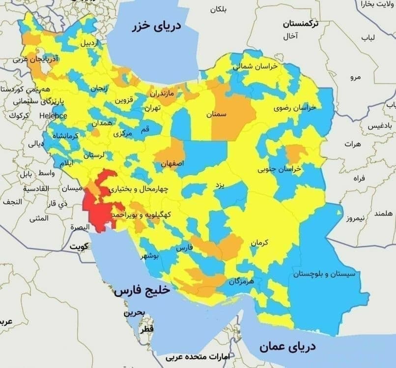 استان های منع تردد خودروهای غیربومی فردا