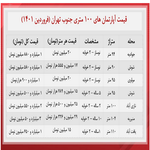 مظنه قیمت آپارتمان های 100 متری جنوب تهران