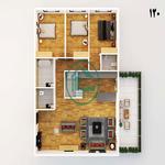 پلان واحد 120 متری ستین