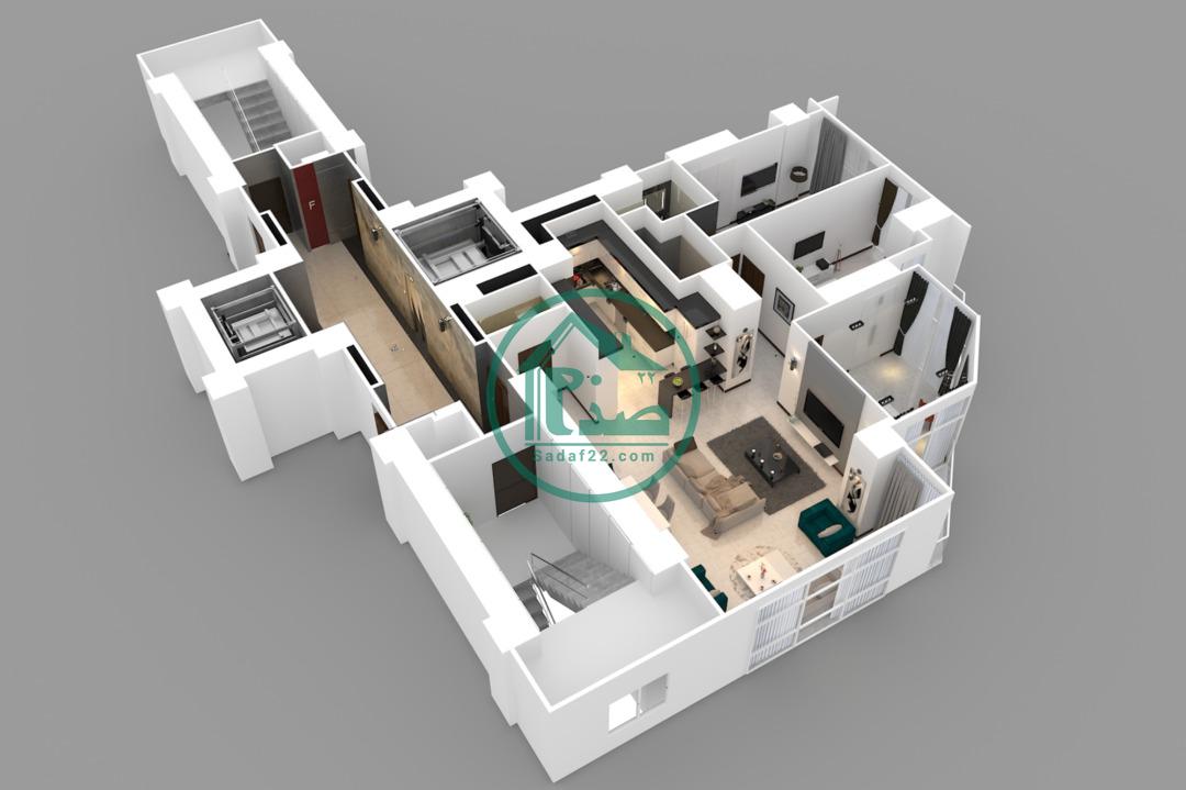 پلان 3d برج تریتیوم