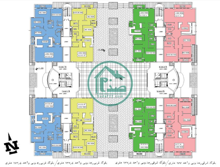 پلان نقشه کلی پروژه میلان مروارید 3