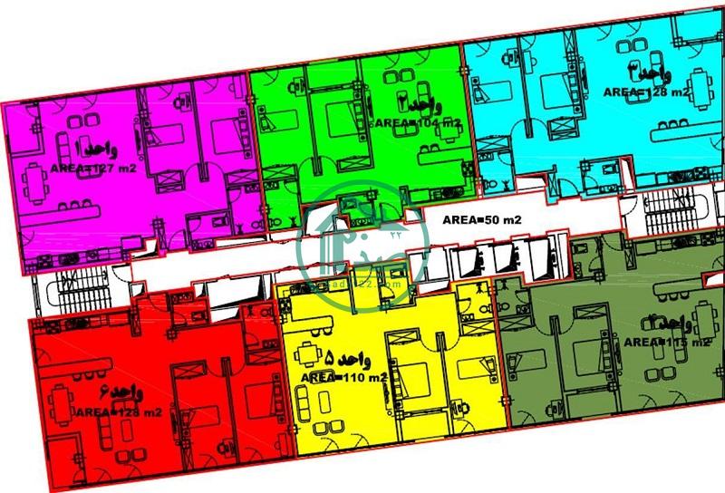 پلان برج های تیپ A پروژه خرازی
