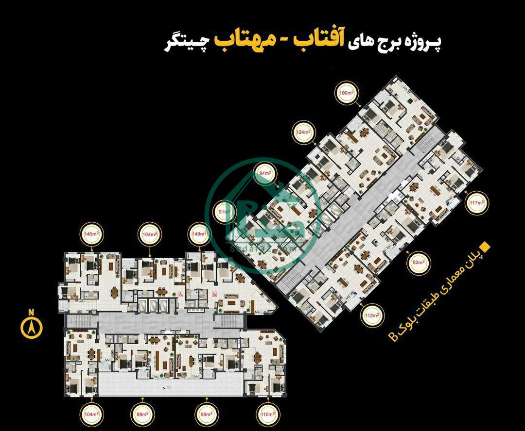 نقشه برج آفتاب مهتاب