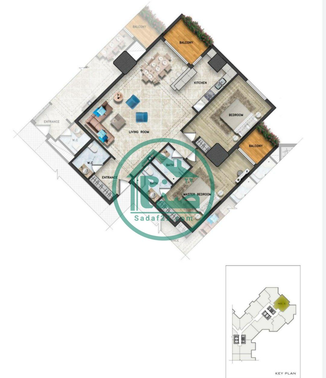 پلان نقشه پروژه نخل بلوار کوهک