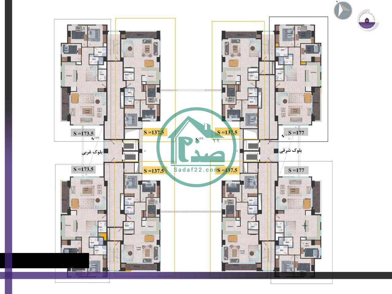نقشه طبقات پروژه میلان