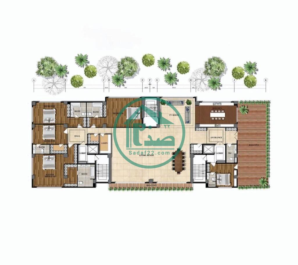 پلان طبقات پروژه شاهان دریاچه