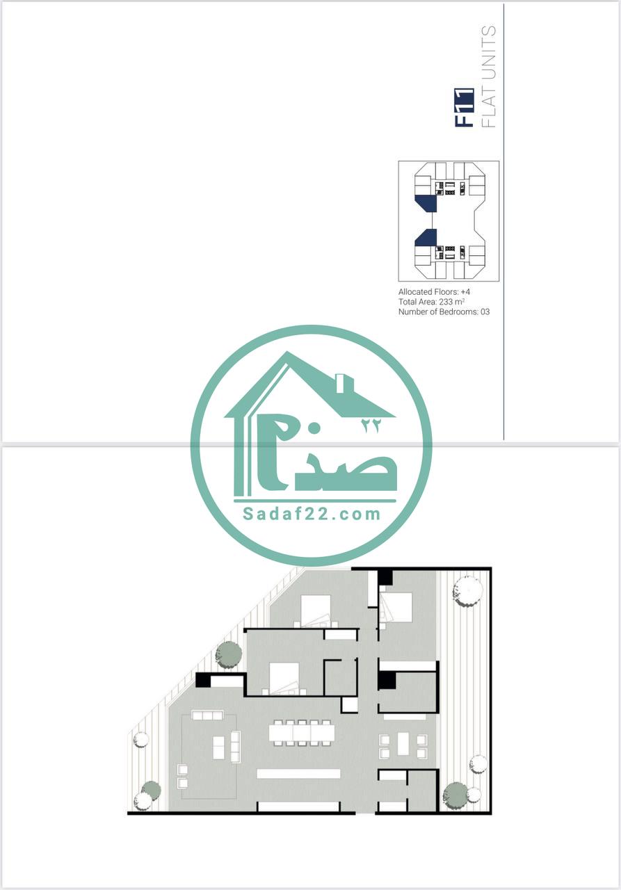 نقشه واحدهای پروژه چهاردخت لوتوس دریاچه