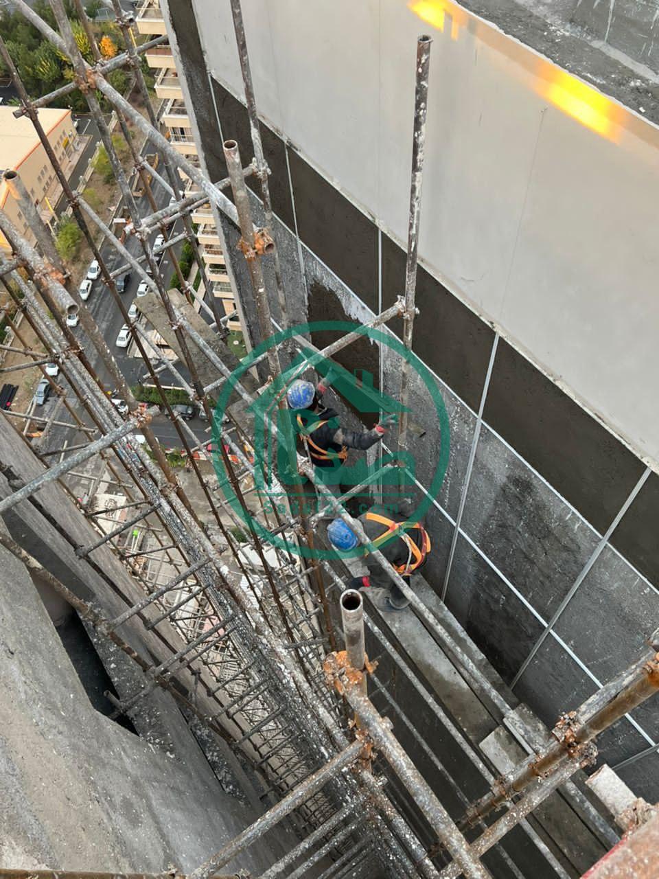 انجام سفید کاری نما پروژه آفتاب مهتاب نفت-آبان 1403