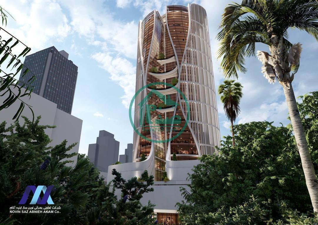 نمای 3D پروژه اداری نارنجستان تعاونی ابنیه آکام