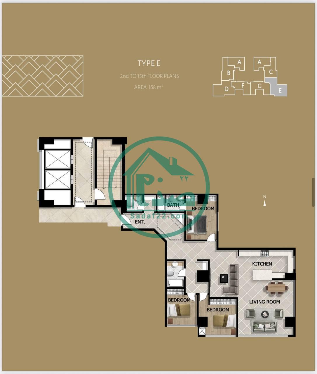 پلان جدید واحدهای پروژه امپریال پالاس کوهک