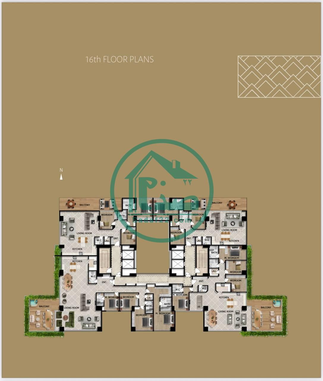 پلان جدید واحدهای پروژه امپریال پالاس کوهک