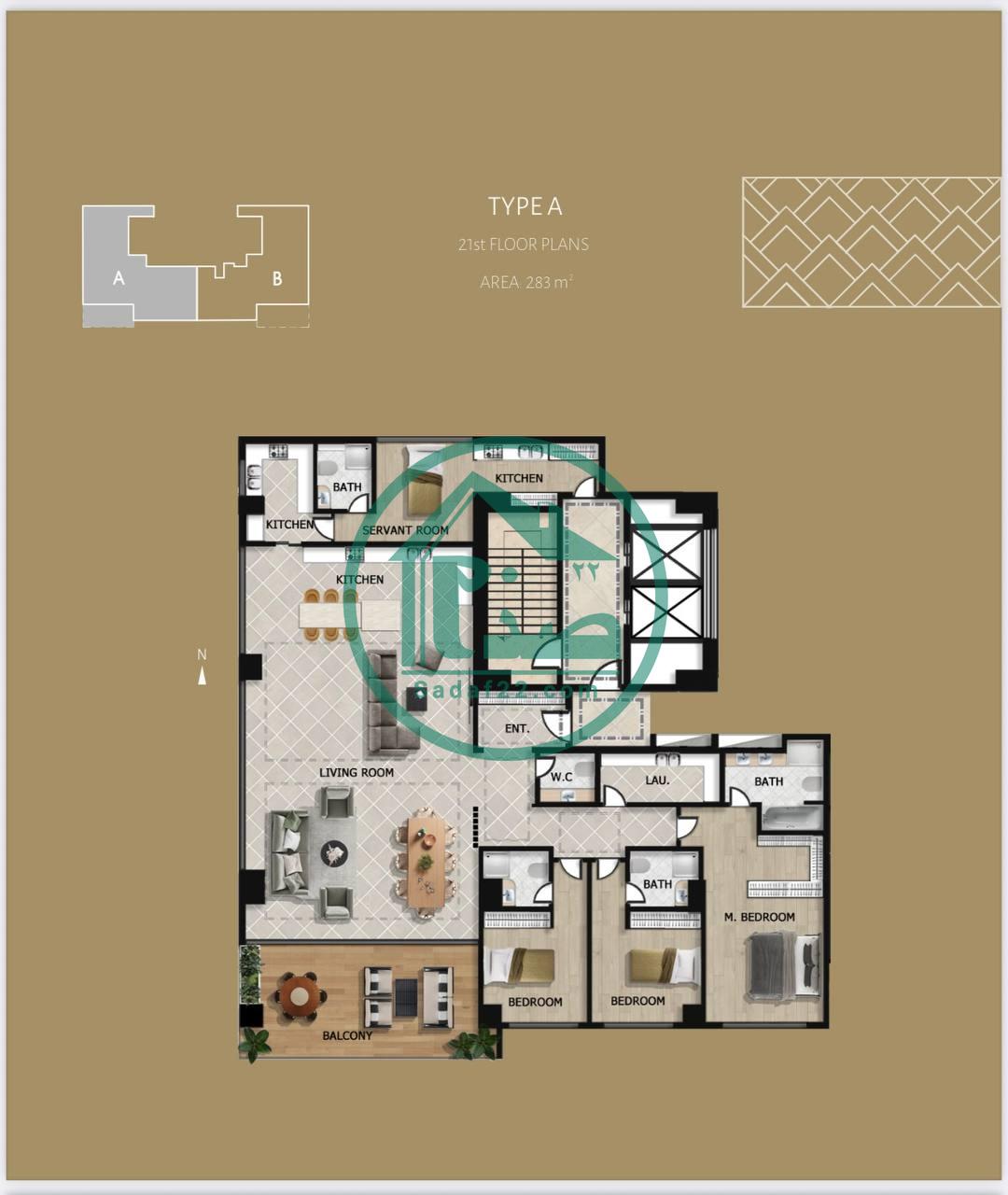 پلان جدید واحدهای پروژه امپریال پالاس کوهک