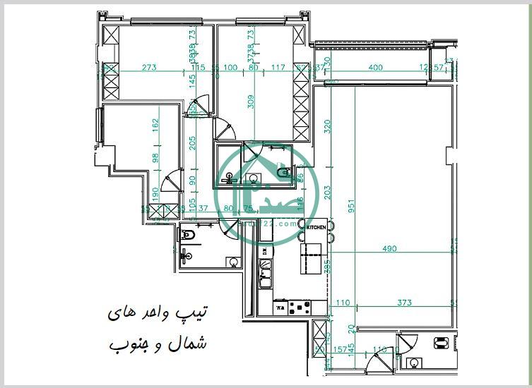 نقشه واحدهای پروژه نارنجستان 5