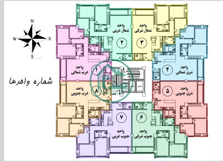 نقشه واحدهای پروژه نارنجستان 5